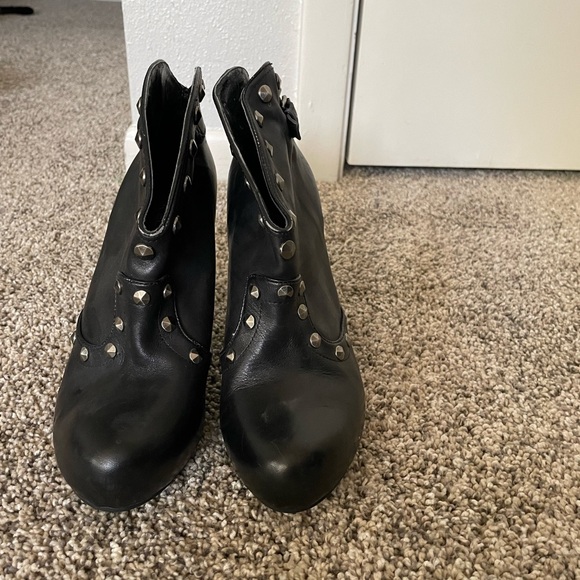 Cute bootie style pumps from BCBG with studs to give that “biker” chic look - Picture 2 of 5